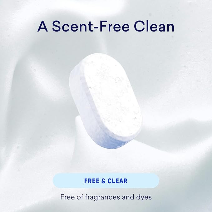 BLUELAND 100% Plastic-Free Dishwasher Detergent Tablets, Starter Set, 60 Count with tin, Free & Clear, Eco-Friendly Dishwashing Pods, Natural, USDA Certified biobased