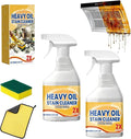 All in One Cabinet Cleaner, Kitchen Cabinet Cleaners and Polishers, 3.38 Oz All Purpose Kitchens Heavy Oil Cleaning Agent, For Stove,Oven,Dishwasher,Appliances (2)