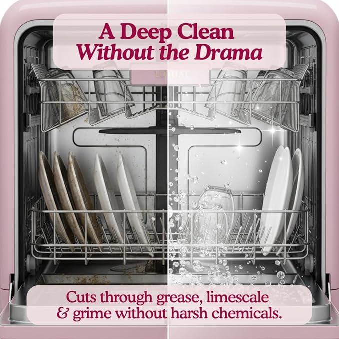Dishwasher Cleaner And Deodorizer Tablets - 6 Months Supply Unscented Dishwasher Cleaning Tablets - Deep Cleaning Removes Limescale and Odors - Eco-friendly Dish Washer Machine Cleaner - Septic Safe