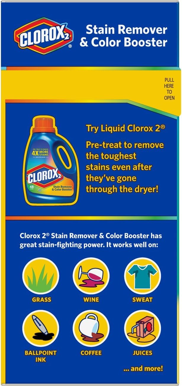 Clorox 2 Laundry Stain Remover and Color Booster Powder, 49.2 Ounces