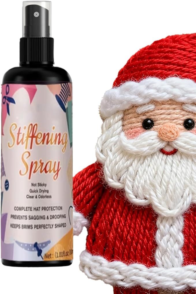 Fabric Stiffener, Stiffen Quick Fabric Spray, 100ml Quick Drying Hardener, Felt Hat Stiffener, For Lace Wool Felt Crochet Craft Projects Holiday Decorations