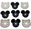 40PCS Sock Rings, Sock Clips, Sock Holders Locks Washing Sorters Laundry Storage Organization for Washing and Dryer Machine, Soft Rubber Sock Keepers, Black Mouse/Bear and White Cat Pattern