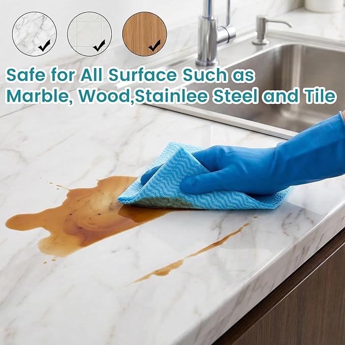 300 Pcs Disposable Dish Cloths, Reusable Cleaning Cloths and Towels, Highly Absorbent Wipes and Rags for Kitchen, Home, Office (Red, Blue, Green)