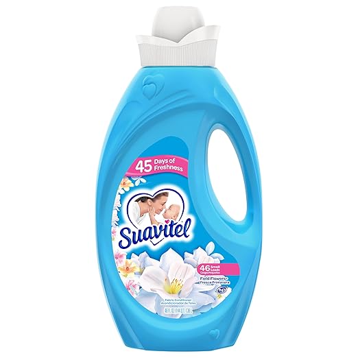 Suavitel Fabric Conditioner, Fabric Softener, 45 Days of Freshness, HE Compatible, 46 Small Loads, Field Flowers Scent, 46 fl oz