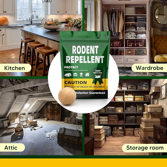 Rodent Repellent Balls Indoor/Outdoor Mice Repellent Indoor, Rat Repellent for Outside, Outdoor Mouse Repellant, Peppermint Balls for Rodents, Rat Repeller for Car Engines 10P