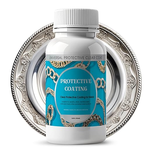 4 Oz. Clear, Protective Coating for Metal, Jewelry Coating, Jewelry Shield, Fast Drying Transparent After Curing, Long Lasting Protect Metal and Jewels from Wear, Rust