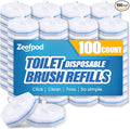 100 Count Disposable Toilet Brush,Toilet Cleaner Wand Refills Compatible with Most Toilet Brushes- No Falling Apart, Fresh Fragrance，4X Cleaning Power，Bathroom Cleaning.