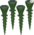 4 Packs Solar Mole Repellers, Gopher Deterrent Device with Vibrating Motor & Spiral Drill Ground Stake, IP65 Waterproof Lawn Garden Yard Pest Repellents Driving Away Vole Groundhog Snakes