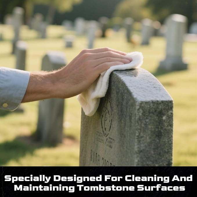 JAOJAO Headstone Cleaner, Stone Cleaner Gravestone Cleaning Kit Restoring and Protecting Tombstones Efficient Cleaning No Damage to Stone for Graves Cemetery Gravestone, 250ml Transparent