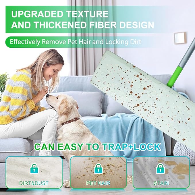 20 Count XL Wet Mopping Cloths for Swiffer Sweeper XL Mop - Disposable X-Large Wet Pad Refills - Multi-Surface Wet Wipes Mopping Pads Refill for Floor Cleaning.（Only Pads, not Including mop）