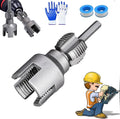 Integrated Internal & External Pipe Threading Tool, PVC Dual-function Pipe Threading Tool for 1/2" & 3/4" Pipes, Electric Drill Compatible PVC & Plastic Pipe Threader Kit for Home Repair (3/4")
