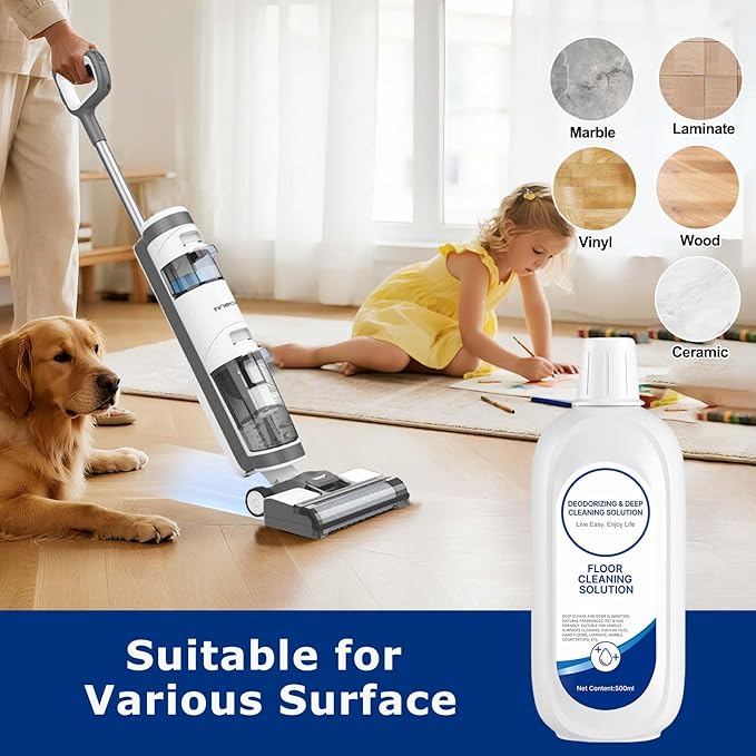 2 Packs Floor Cleaner Solution Compatible with Tineco Cleaning Solution Refill Natural Scented, Deep Clean Streaks & Residue Free for All Robotic Vacuum Mop Cleaner Solution for Hardwood Multi Surface