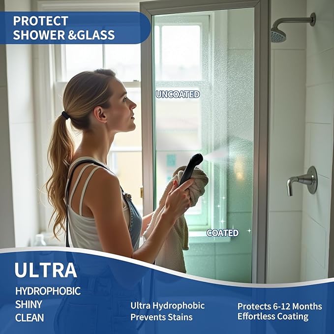 Home Ceramic Coating Spray Kit - Shine, Seal & Protect Kitchen & Bath Surfaces, High-Gloss, Repels Stains & Grime Effective - Great for Stainless Steel, Sinks, Countertops, Glass, and More -3PACK