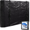 TICONN Mattress Bags for Moving, Heavy Duty Full XL Mattress Cover Storage Bag with Full-Around Handle and Adjustable Buckles (Black, Full XL)