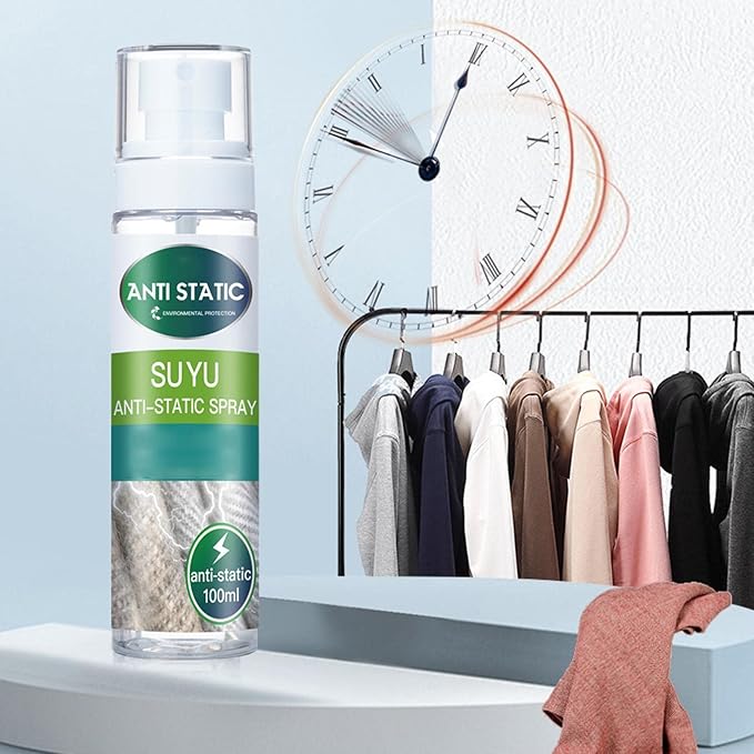 Natural Anti-Static Remover, Multi-Purpose Anti-Static Spray Dustproof Travel Size Anti-Static Spray for Clothes at Home Travel