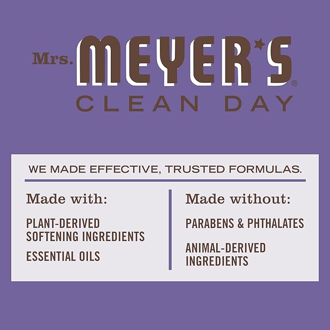 MRS. MEYER'S CLEAN DAY Dryer Sheets, Fabric Softener, Reduces Static, Infused with Essential Oils, Compassion Flower, 80 Count (Pack of 3)
