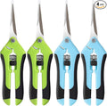 BEoffer 4 Pack Pruning Shears, 6.5 Inch Garden Scissors Gardening Hand Pruning Snips with Straight Stainless Steel Precision Blades for Gardening Flower Plant Precise Trimming and Pruning Maintenance