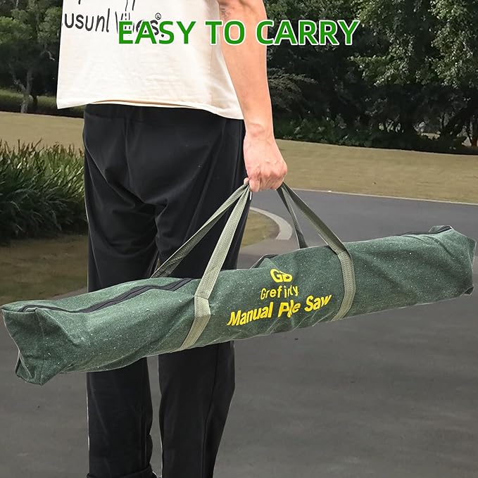 Manual Pole Saw for Tree Trimming, 27 FT Manual tree purner with 8 Fiberglass Handles, Sharp steel Blade and Scissors, Easy to Carry and Extendable Design for Tree Maintenance, Green