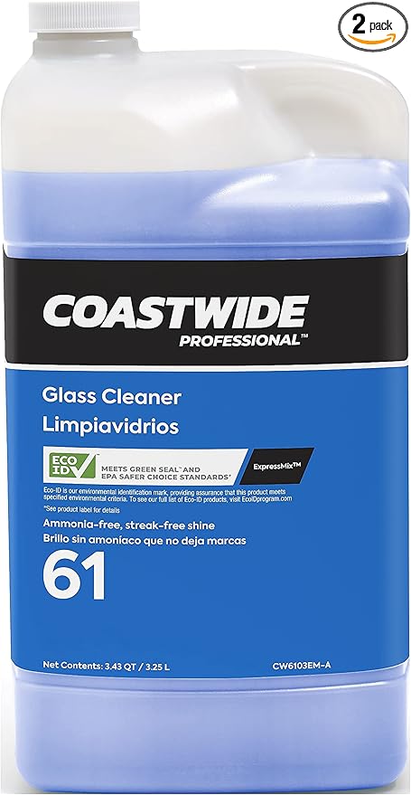 Professional Glass Cleaner 61 Concentrate for ExpressMix, 3.25L, 2/Carton