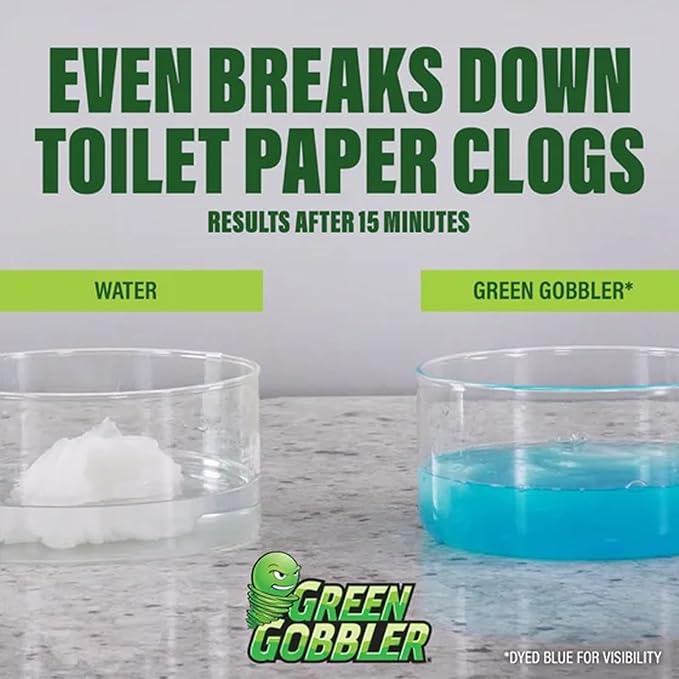 Green Gobbler POWDER PLUNGER Toilet Bowl Clog Remover - 2 Pack Net WT 16.5 oz