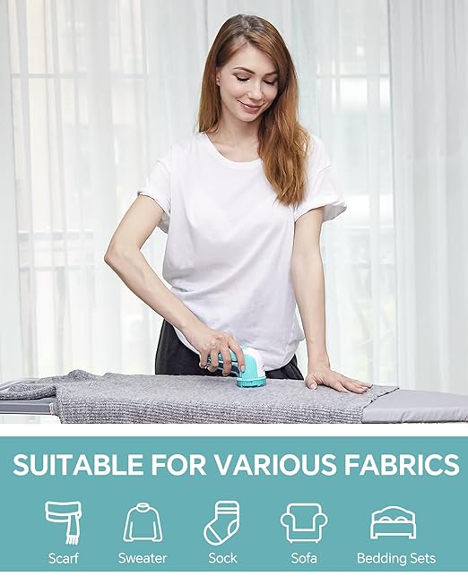 BEAUTURAL Fabric Shaver and Lint Remover, Sweater Defuzzer with 2-Speeds, 2 Replaceable Stainless Steel Blades, Battery Operated, Remove Clothes Fuzz, Lint Balls, Pills, Bobbles