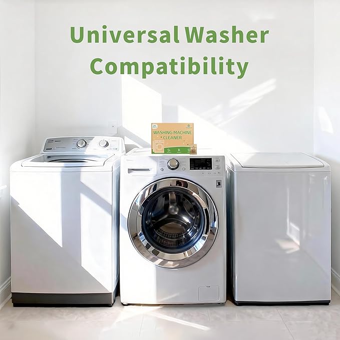 ORIENTLEAF Washing Machine Cleaner Tablets 24 Pack, Washer Machine Cleaner Tablets For HE Front Loader & Top Load Washer