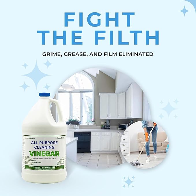 All Purpose Cleaning Vinegar, 5% Acidity | Multi-Purpose Household Surface Cleaner, Safe for Laundry, Effective Deodorizer, Ready to Use- 1 Gallon (Pack of 2)