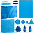 Glass Cleaning Kit with Reusable Silicone Accessories - Complete Set of Cleaning & Storage Tools for Easy Glassware Care，Reusable Microfiber Towel & Soaker Bag, Brushes, Mat, Caps Funnel & Plugs