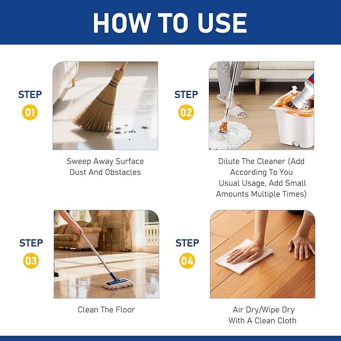 2Pcs Floor Restore Cleaner, Floor Restore, High Solid Content Floor Polish For Shine Renewal & Protective Layer, Quick-Drying Protective Finish For Tile, Shine Wood