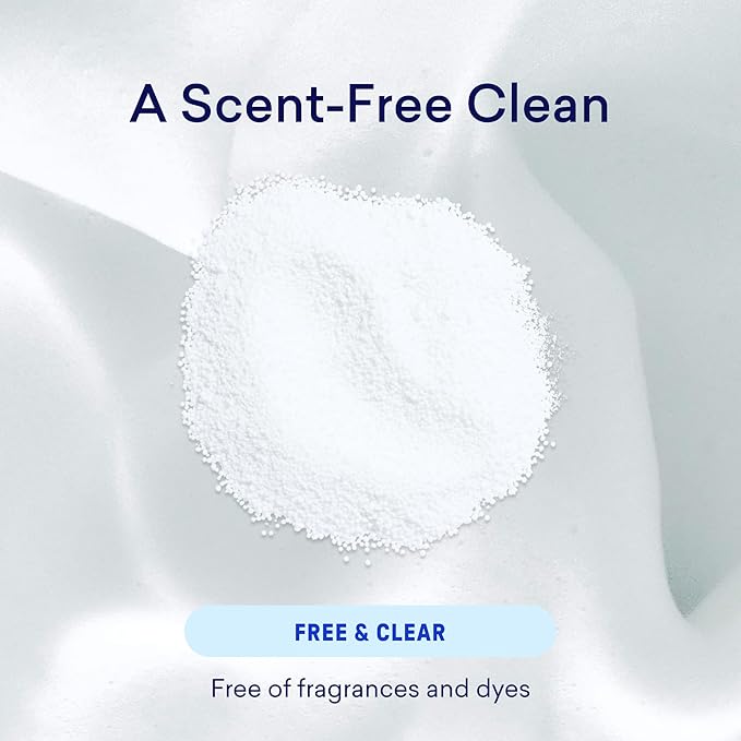 BLUELAND Oxi Laundry Booster Powder with Tin, Starter Set, Fragrance Free & Clear, 25 Loads, 17.6 oz, Plastic-Free, Eco Friendly, Oxy Cleaner, Stain Remover