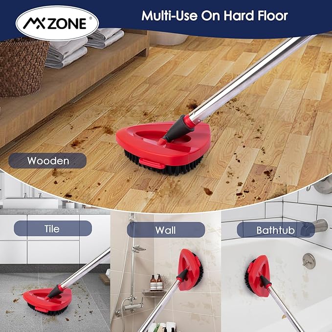 Scrubber Mop Head Replacement Compatible with O Cedar EasyWring 1 Tank System, Spin Mop Scrub Brush Head, Hard Bristle Cleaning Brush Attachment for Kitchen Tile Floor, Not Fit RinseClean