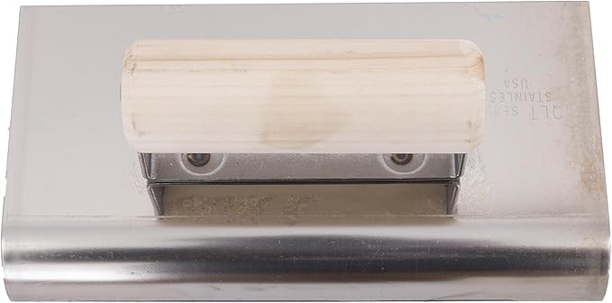 MARSHALLTOWN QLT Stainless Steel Hand Edgers, Wood Handle Material, 203mm Length, 102mm Width, 19mm Radius, 22mm Lip, Made In The USA, CE520S