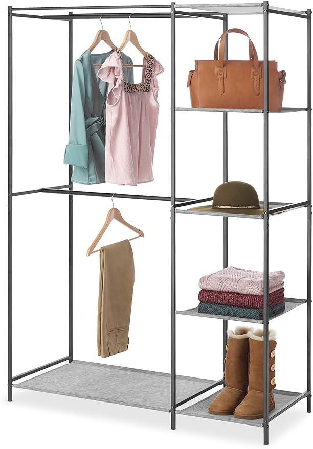 Whitmor Modern Industrial Freestanding Closet Organizer