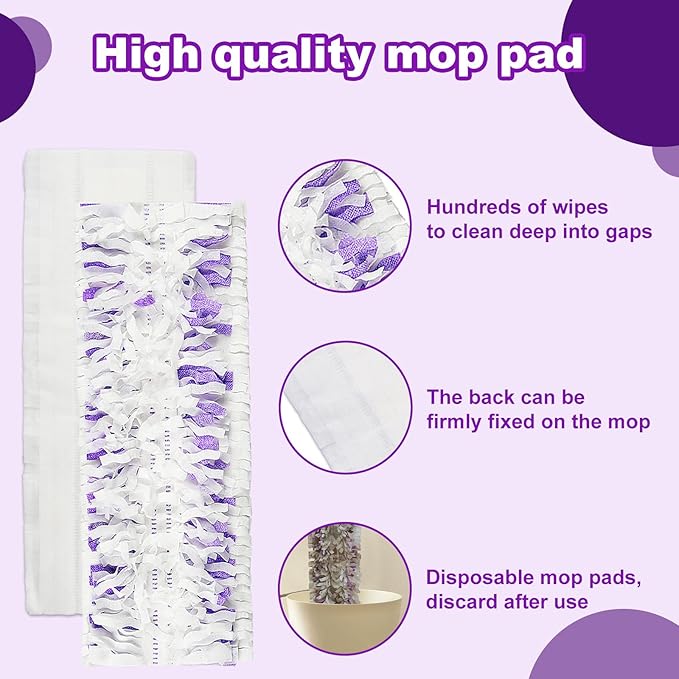 48 Pack PowerMop Refills Pads for Swiffer PowerMop Multi-Surface Mops and PowerMop Wood Mops，Disposable mop Pads Replacement for Floor Cleaning.