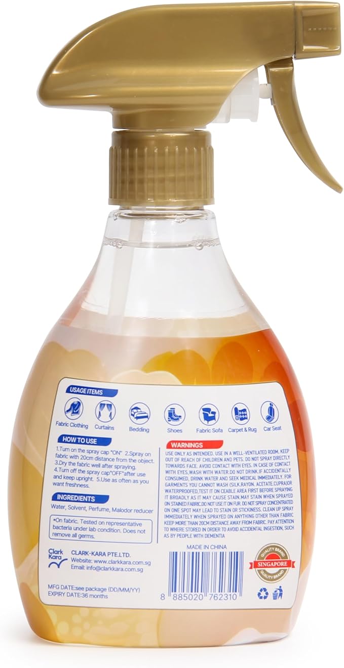 Fabric Refresher Spray - Glamorous Daylight - Wrinkle Release Spray & Fabric Softener Alternative - Odor Eliminator Deodorizer Spray for Clothes, Bedding and Home Use