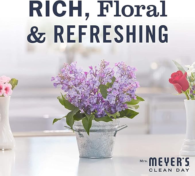 Mrs. MEYER'S Variety, 1 Room Freshener, 8 OZ, 1 Liquid Dish Soap, 16 OZ, 1 Liquid Hand Soap,12.5 OZ, 1 Multi-Surface Cleaner 16 OZ, 1 CT (Lilac)