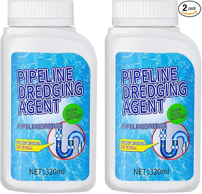Liapu 2pcs Drain Clog Remover, Pipeline Dredging Agent, Powerful Quick Cleaning Drain Toilet Cleaner Tool, Unclog Toilet Clog And Kitchen Sink Pipe Unblocker Powder