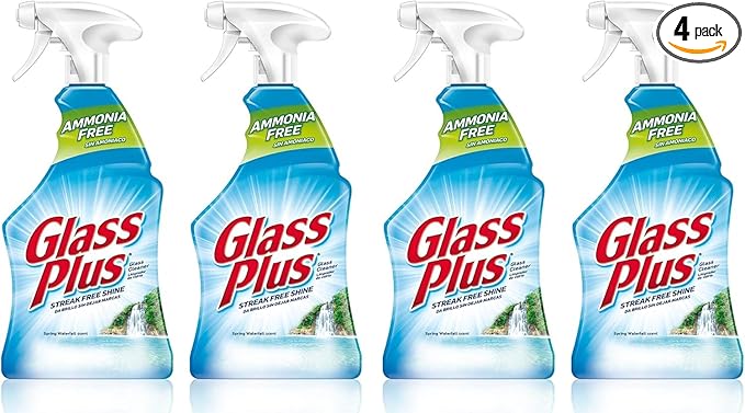 Glass Plus Glass Cleaner, Multi-Surface Glass Cleaner 32 oz (Packaging May Vary) (Pack of 4)