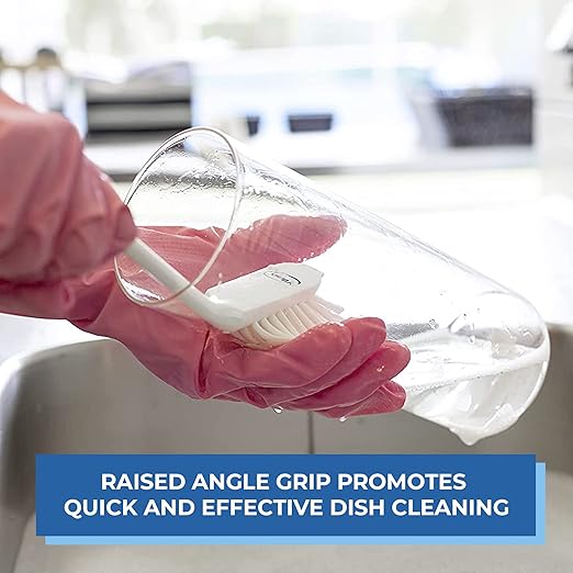 Vikan 42375 Brush,Dish,Scraping Edge,Medium,11",PP/PBT,White