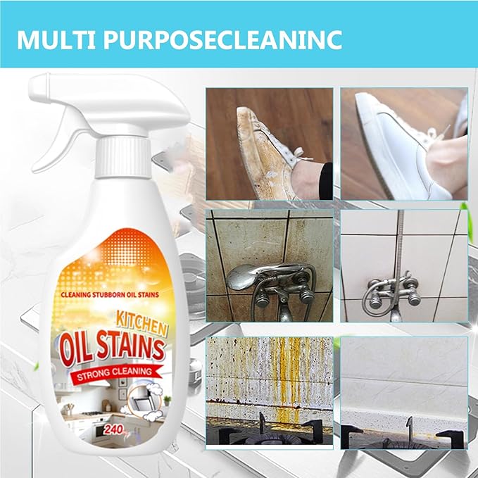 Fiell Clean Up Kitchen Oil Stains, Heavy Oil Cleaner Stain,Oil StainsClean Up Kitchen,Clean Up Kitchen Oil Stains Spray-Heavy Duty Degreaser & Foam (2pc)