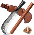 Machete for Yard Work Billhook Sickle Knife Brush Clearing Sickle Knife with Sheath - Perfect Brush Axe for Survival Cut Machete,Ideal for Camping,Gardening, Land Management,