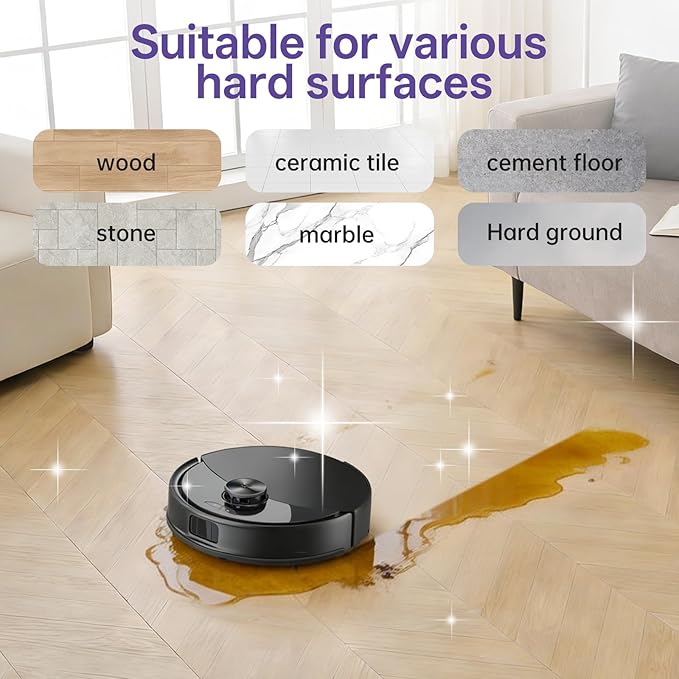 1L Floor Cleaning Solution Compatible with Roborock/Eufy/iRobot/Ecovacs/Dreame/Shark, Fragrance Deodorization, Deep Cleans for Multiple Hard Floors (1 Liter, 【Lavender】)