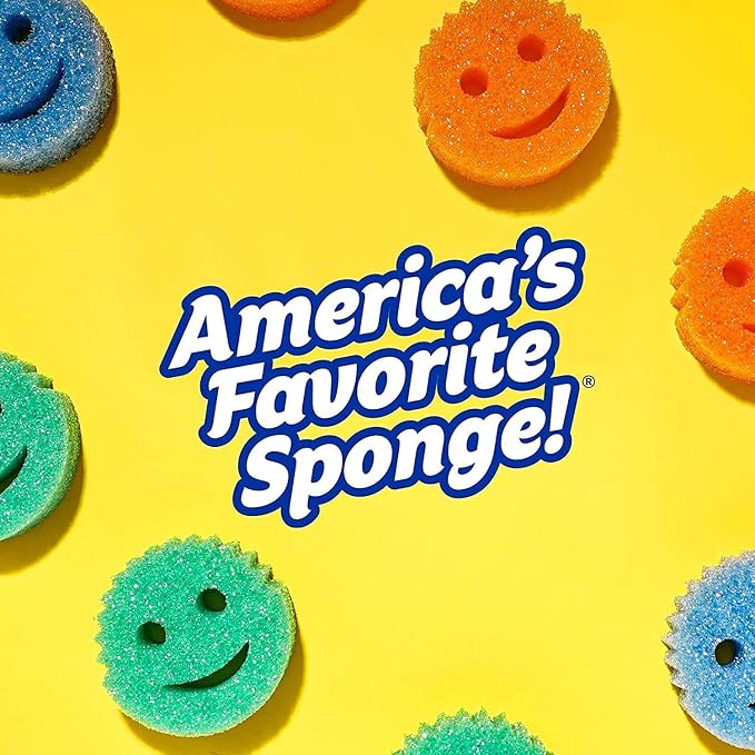 Scrub Daddy Sponge - Lemon Fresh Scent - Scratch-Free Multipurpose Dish Sponge - BPA Free & Made with Polymer Foam - Stain & Odor Resistant Kitchen Sponge (1 Count)
