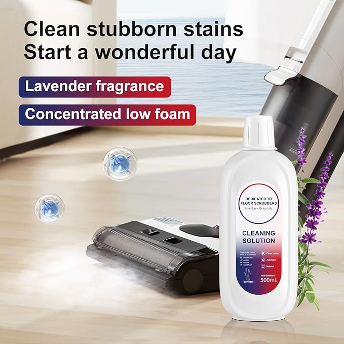 Floor Cleaning Solution Compatible With Tineco, Deep Cleans for Multiple Hard Floors, Suitable With All Robot Vacuums with Mopping and Cordless Wet/Dry Vacuum Mop Cleaner (Lavender 1 Bottle)