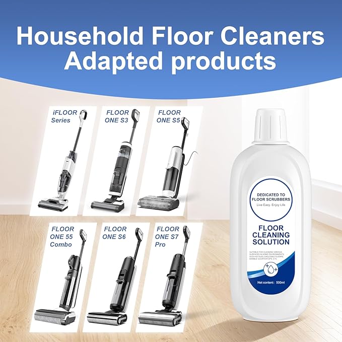 Compatible with Tineco Cleaning Solution Original flavor Scent Floor Cleaning Solution, Suitable for All Robot Vacuum Cleaners and Wireless Wet Dry Dual-Use Vacuum Cleaners (2 Bottle, Original)