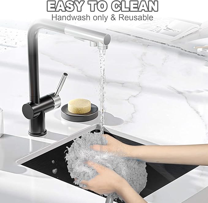 Eunice 13-49.7 Inches Ceiling Fan Duster with Extension Pole, Adjustable and Removable Cleaner Blade for High Ceiling, Fan Cleaner for Window Door Furniture (Gray)