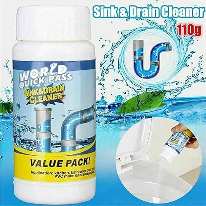Upgraded Drain Cleaner, Wild Tornado Sink And Drains, Fast Foaming, Multi-functional Pipe Cleaning Tool for Home Kitchen Toilet (1pcs)