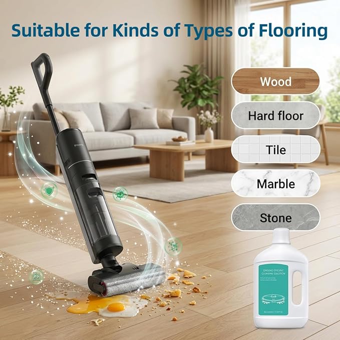 1L Floor Cleaning Solution Original Scent Compatible With Dreame Cleaning Solution,Residue & Streak Free Suitable For All Robot Vacuum Cleaners And Wireless Wet Dry Dual-Use Vacuum Cleaners.(1 Bottle)