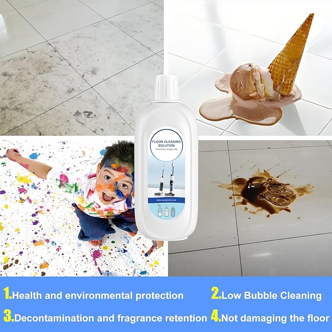 5 Bottles Compatible with Tineco Cleaning Solution Pet 500ml Per Bottle Orange Scents Floor Cleaner Compatible with All Robot Vacuums with Mopping and Cordless Wet/Dry Vacuum (Orange Scents)