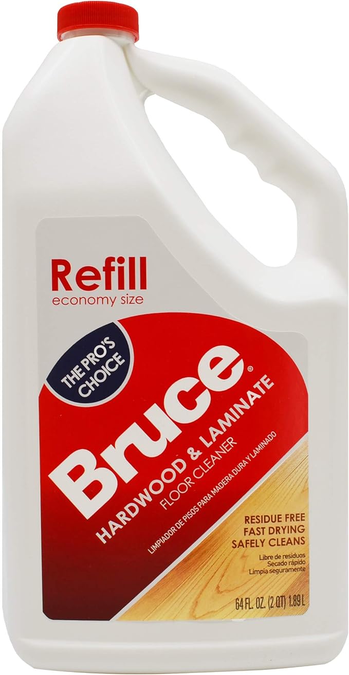 Bruce Hardwood and Laminate Floor Cleaner for All No-Wax Urethane Finished Floors Refill 64oz - Pack of 3